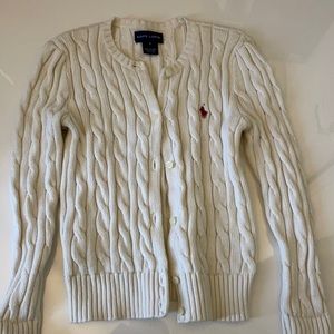 Ralph Lauren Girls Cream Cardigan